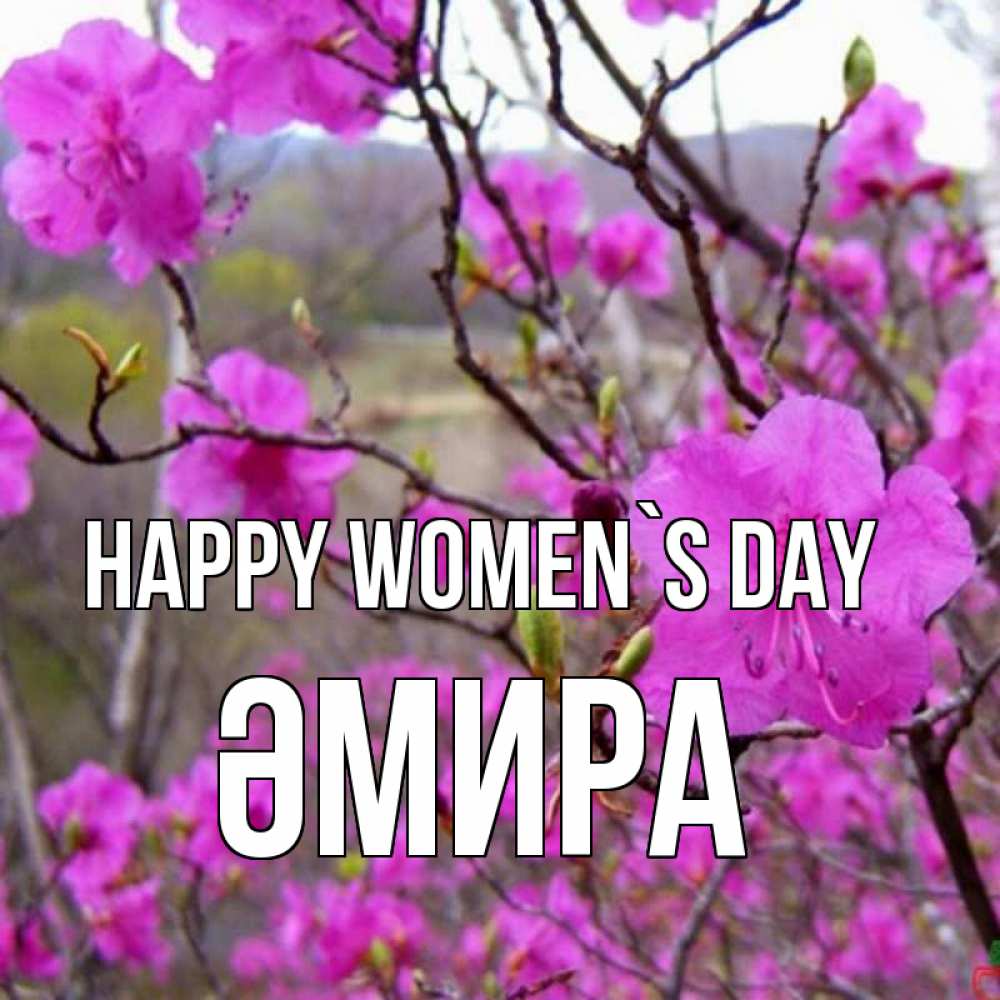 Greetings card с именем, ӘМИРА happy women`s day международный женский день Greetings with text for free download 